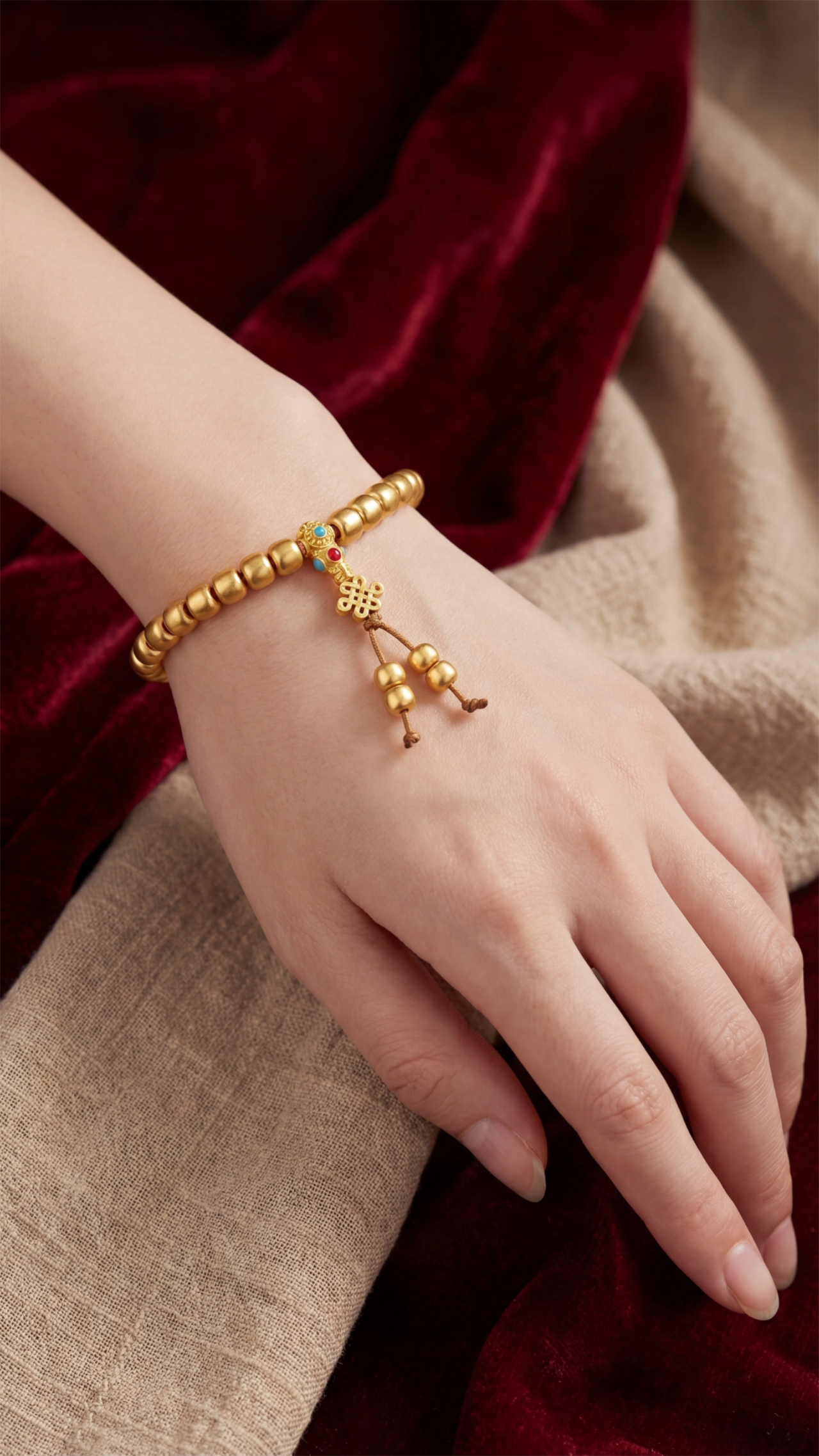 足金中国结手串(图1)